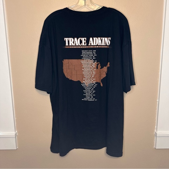 Trace Adkins Somewhere in America Concert Black Short Sleeve Tee 3X - Picture 5 of 6